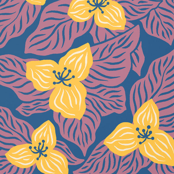 Yellow Trillium Flowers Art Print