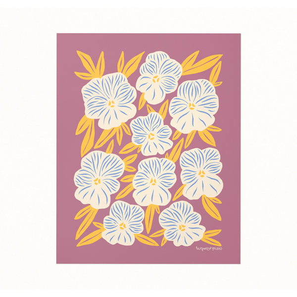 Pansy Garden Art Print