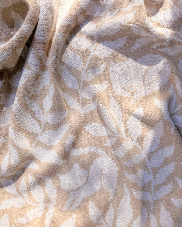 Cat Club Throw Blanket - Cream