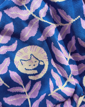 Cat Club Throw Blanket - Lake