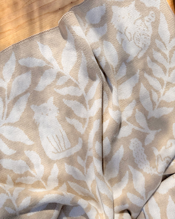 Cat Club Baby Blanket - Cream
