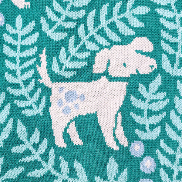 Dog Park Throw Blanket - Jade