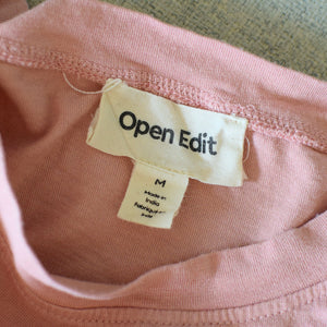 Upcycled Dusty Pink Earth Day Every Day T-Shirt - Women’s Size Medium