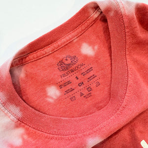 Upcycled Red Tie-Dye Earth Day Every Day T-Shirt - Unisex Size Small