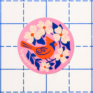 Cardinal & Dogwood Sticker