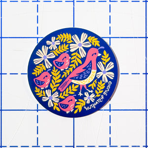 Quail Family Sticker