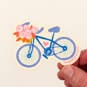 Flower Basket Bicycle Sticker