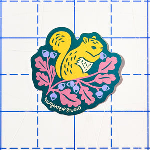 Squirrel & Acorns Sticker