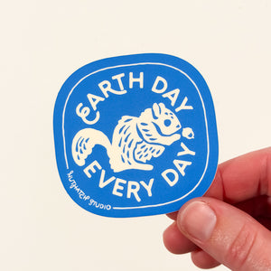 Earth Day Every Day Squirrel Sticker
