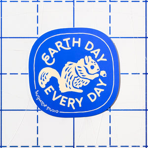 Earth Day Every Day Squirrel Sticker