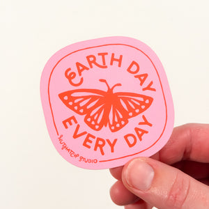 Earth Day Every Day Butterfly Sticker