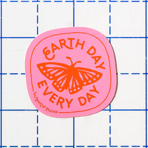 Earth Day Every Day Butterfly Sticker