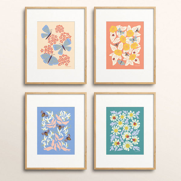 Butterfly Garden Art Collection by Nuthatch Studio