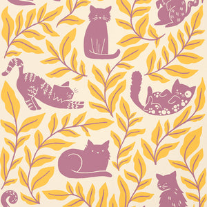 Close-up of Cat Club art print by Chrissie Van Hoever