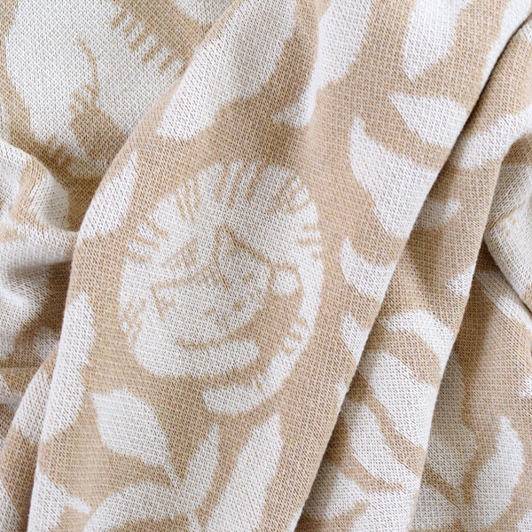 Cat Club Blanket - Cream - Recycled Blend