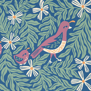 Close up of Quail Meadow art print by Chrissie Van Hoever