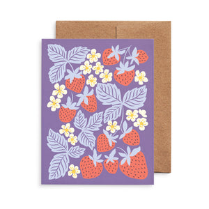 Strawberry Patch greeting card by Nuthatch Studio