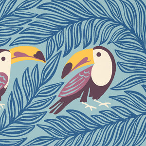 Close up of Toucan Pair art print by Chrissie Van Hoever