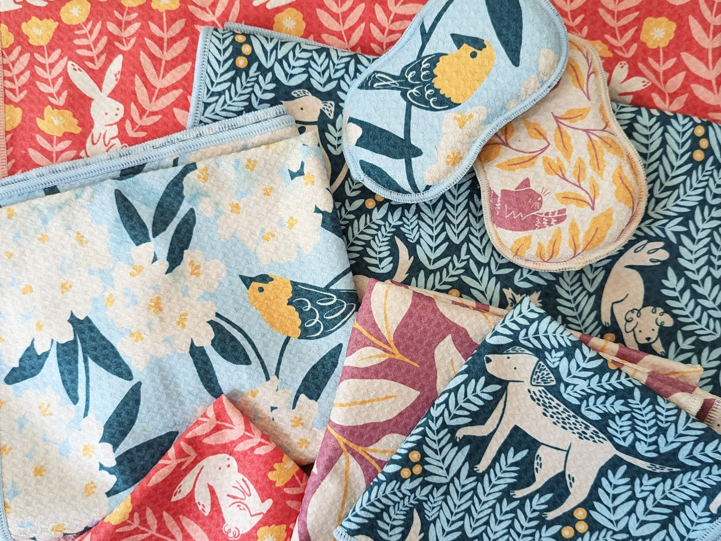 Nuthatch Studio collaboration with Once Again Home Co. on eco-friendly kitchen towels